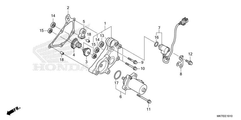 Explosietekening E-19-10 Reduktie Versnelling – 11520-MGS-D20