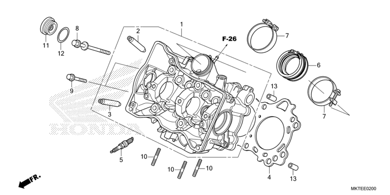Explosietekening E-2 Cilinderkop – 12200-MKT-D00